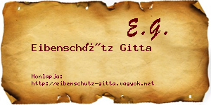Eibenschütz Gitta névjegykártya
